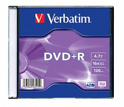 VERBATIM DVD+R 4.7GB 16x slim 