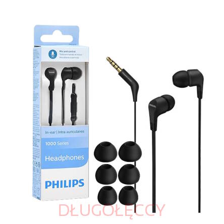 Philips TAE1105BK słuchawki douszne z mikrofonem czarne