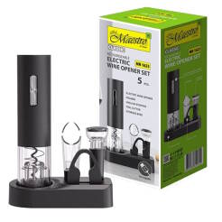 MAESTRO MR1623 korkociąg elektryczny ładowany USB w zestawie 5 elementów