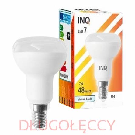 INQ E14 LED 7W (48W) R50 600lm 6000K zimna biała