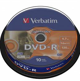 Płyta VERBATIM Lightscribe DVD-R4.7GBx16 op. 10 szt cake box