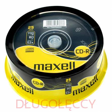 MAXELL płyty CD-R 80 700MB x52 cake 25 szt