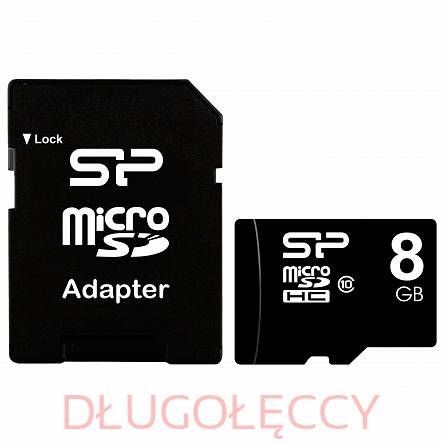 SILICON POWER Karta Pamięci Micro SDHC 8GB Class 10 +Adapter 