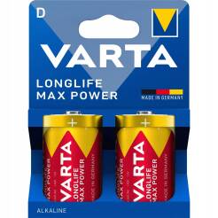 blister 2 sztuki baterie VARTA LR20 D LongLife Max Power alkaliczna