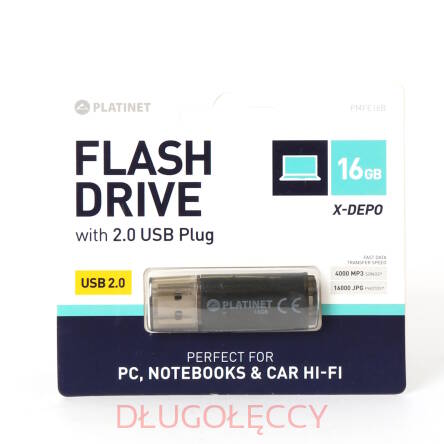 PENDRIVE USB 2.0 X-Depo 16GB BLACK platinet