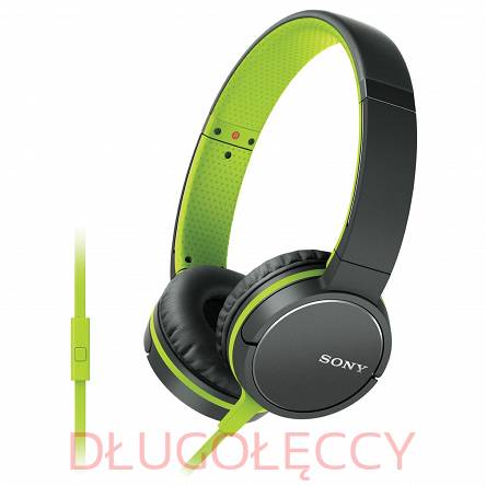 Słuchawki z mikrofonem SONY MDR-ZX660AP zielone