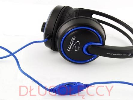 ESPERANZA Słuchawki stereo z mikrofonem EH-153 Hornet niebieskie