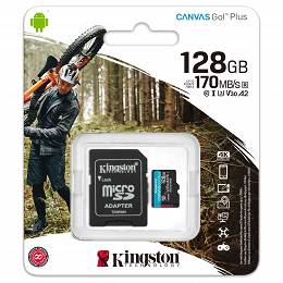 KINGSTON SDHC 128GB V3 U3 Card + adapter