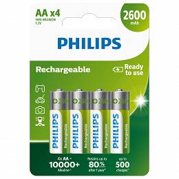 Akumulatorek PHILIPS 2600mAh AA R6 blister 4szt