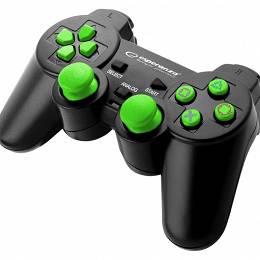 ESPERANZA EGG106G CORSAIR gamepad do PC/PS2/PS3 czarno-zielony