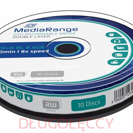 MediaRange DL DVD+R 8.5GBx8 op 10 szt. cake box