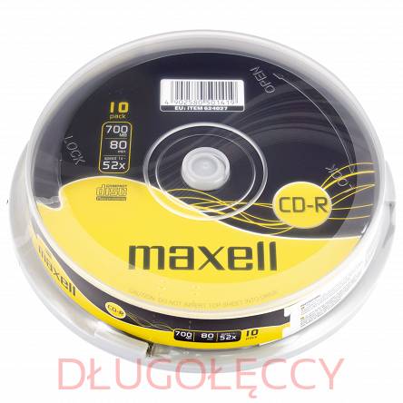 Płyty CD-R 700MB x 52 opakowanie 10 szt cake MAXELL