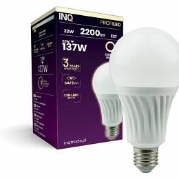 INQ Lampa LED PROFI 22W 2200lm A80 E27 ceramika Ciepła