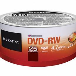 Płyta SONY DVD-RW 4.7GB x2 cake 25szt.