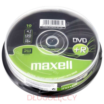 Maxell DVD+R 4,7GB x16 cake 10 szt