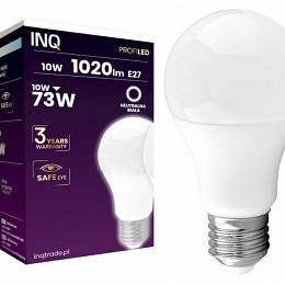 INQ E27 LED Profi 10W (73W) 1020lm A60 4000K neutralna biała 