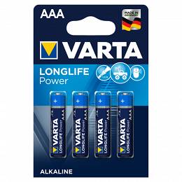 4 sztuki blister baterie alkaliczne VARTA AAA LR03 LongLife Power