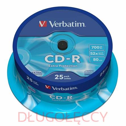 VERBATIM CD-R 80min 700MB x52 Extra Protecion cake 25 szt