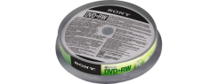 Płyta SONY DVD+RW4.7GBx4 op 10 szt. cake box