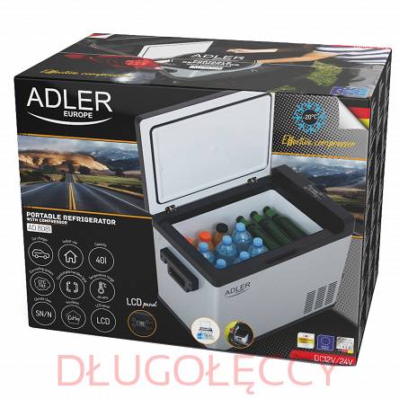 Adler AD8081 Lodówka kompresorowa turystyczna 40L z agregatem i funkcją mrożenia