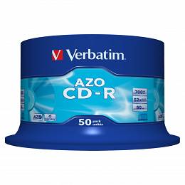 Płyta CD-R VERBATIM AZO CD-R80 700MBx16 cakebox 50 szt 