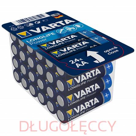24 sztuk blister baterie alkaliczne VARTA AA LR6 LongLife Power