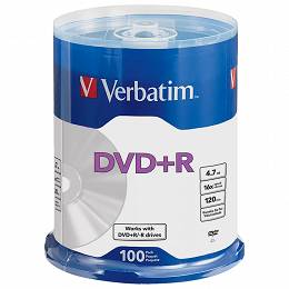 VERBATIM DVD+R 4.7GB x16 100 sztuk cake box