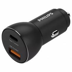 PHILIPS  ładowarka samochodowa USB-C i USB-A max 36W