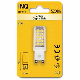 INQ Lampa led G9 4,6W 520lm 2700K owal