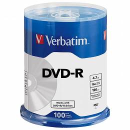 VERBATIM DVD-R 4.7GB x16 100 sztuk cake box
