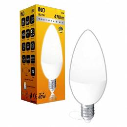 INQ E14 LED 7W (40W) 470lm B35 świeczka 4000K neutralna biała