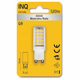 INQ Lampa led G9 4,6W 520lm 4000K owal