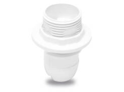 Oprawa E14 biała z kołnierzem 