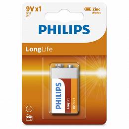 PHILIPS 6F22 9V LongLife bateria blister