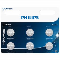 PHILIPS CR2032 3V bateria litowa 6szt