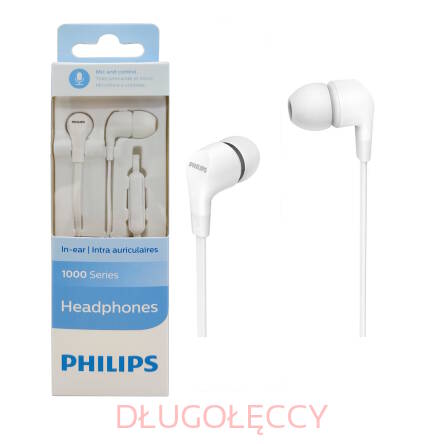 PHILIPS TAE1105WT słuchawki douszne z mikrofonem białe