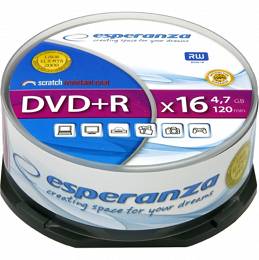 Płyty DVD+R 4,7GB X16 - CAKE BOX 25 SZT ESPERANZA
