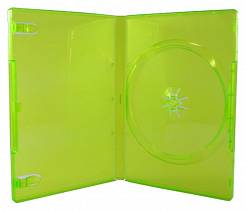 ETUI na 1 płytę DVD 14mm jasnozielone z folią na okładkę