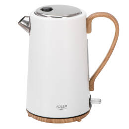 Adler AD 1352 Czajnik elektryczny 1,7 L STRIX metalowy biały