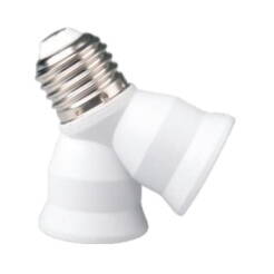 ELEKTRO E27 przejściówka/rozgałęźnik na 2 gniazda E27 biały