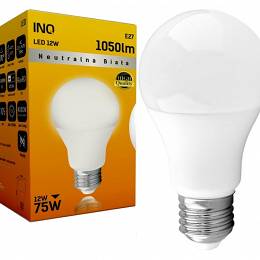 INQ lampa LED E27 12W 1050lm A60 4000K  neutralna biała