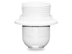 Oprawa E27 z kołnierzem biała