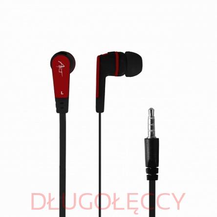 ART S2 Słuchawki z mikrofonem czarno-czerwone