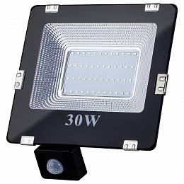 Lampa zewnętrzna IP65 LED 30W SMD AC220-246V black 4000K-W,sensor