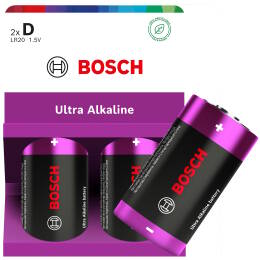 BOSCH LR20 D 1,5V ULTRA Alkaline bateria alkaliczna blister 2szt