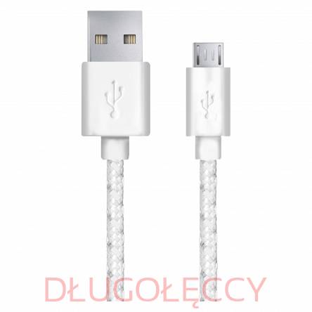 ESPERANZA EB181 kabel USB 2.0 - micro USB 2m biały oplot
