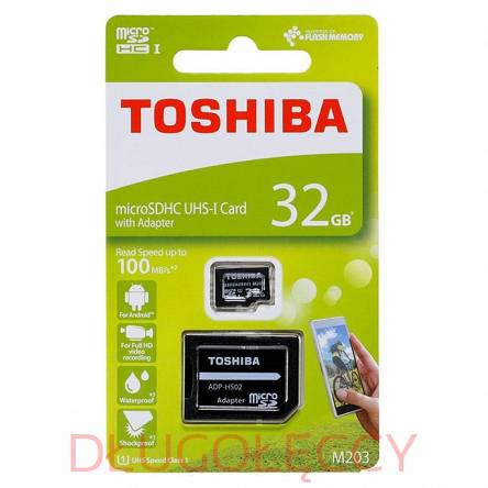 TOSHIBA microSD 32GB SDXC M203 UHS-I + adapter 