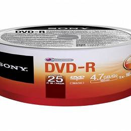 Płyta SONY DVD-R 4.7GBx16 op 25 szt cake box