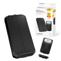 Powerbank 10000mAh 3,7V ładowanie bezprzewodowe 15W 2x USB-A USB-C panel solarny 