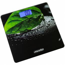 MESKO MS8149 elektroniczna waga łazienkowa szklana z obrazkiem